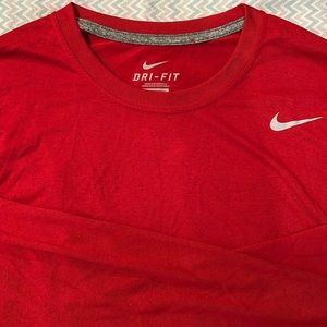 Nike men’s Dri-Fit long sleeve shirt-Color:Red -Size L